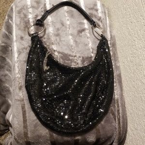 Black mesh purse